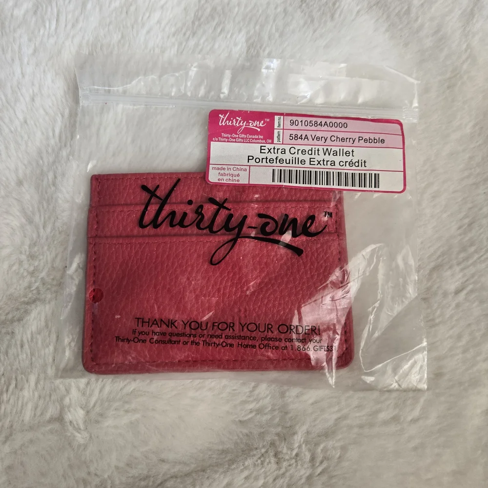 Red Card Holder Wallet - Picture 2 of 5